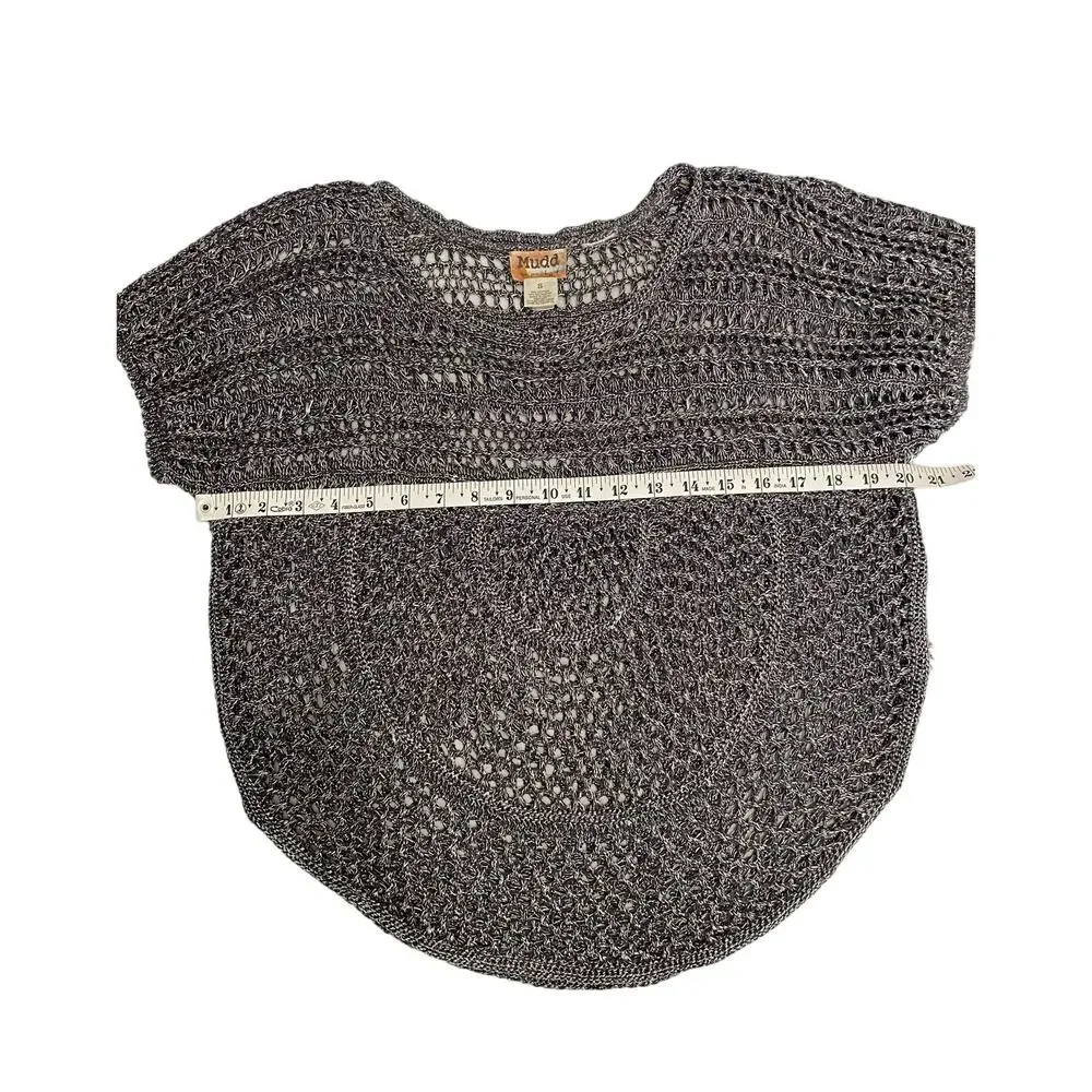 Mudd Women's Sweater Shrug Short Sleeve Size Small Gray - Picture 4 of 7